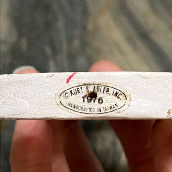 Vintage KURT ADLER Santa's Reindeer Dasher Painted Wood Christmas Ornament - Picture 5 of 5